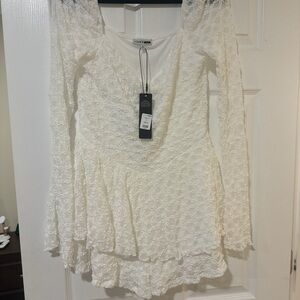 Elegant Lace White Top